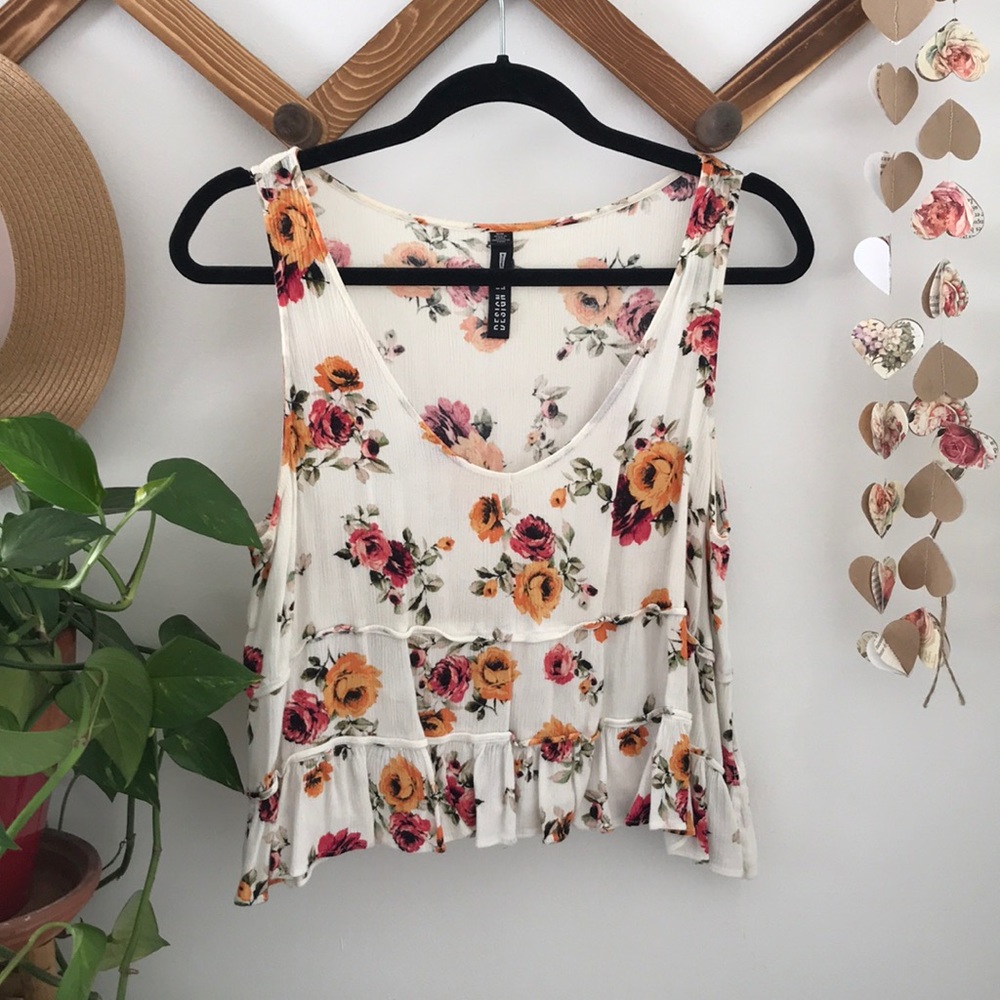 Design Lab floral crop top